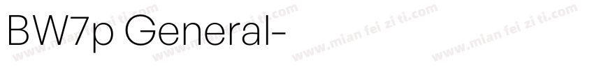 BW7p General字体转换